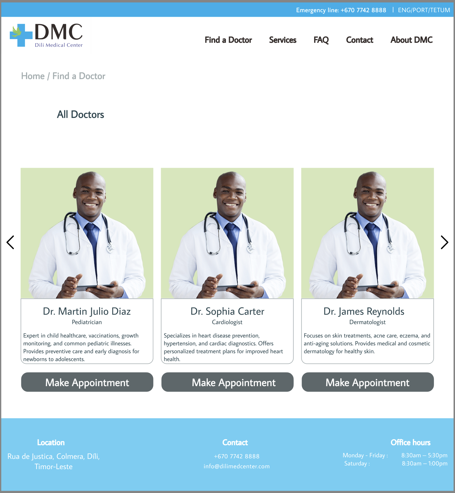 Dili Medical Center Booking